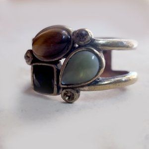 Lia Sophia Geometric 2 Band Illusion Ring